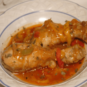 Jamoncitos de pollo en salsa